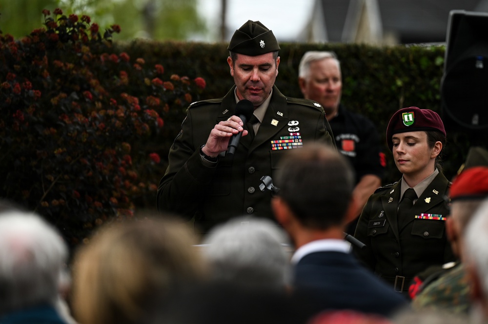 U.S., German troops march to honor 90th Infantry Division in Normandy ceremony