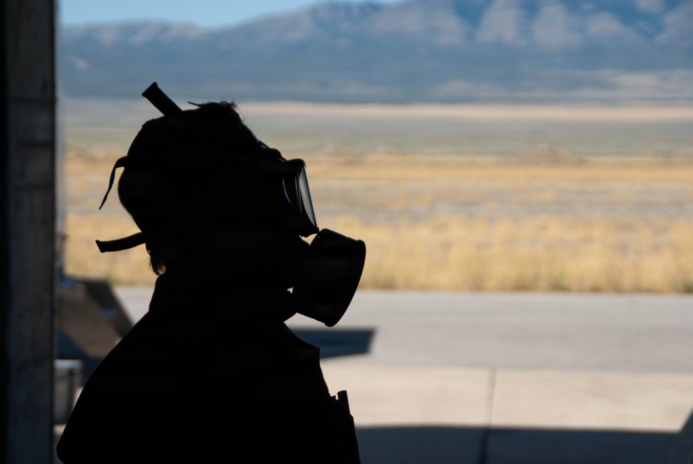 CMA-West employee puts on gear to conduct the mission