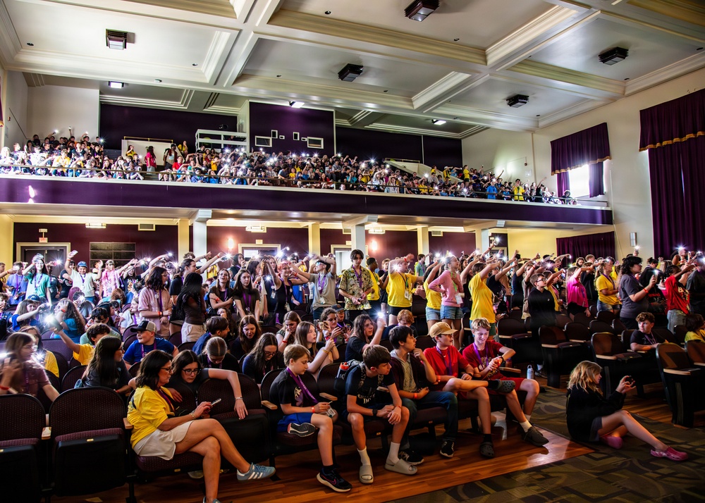 106th Army Band, Charlie Rock performs at the University of Central Arkansas Junior High Band Camp