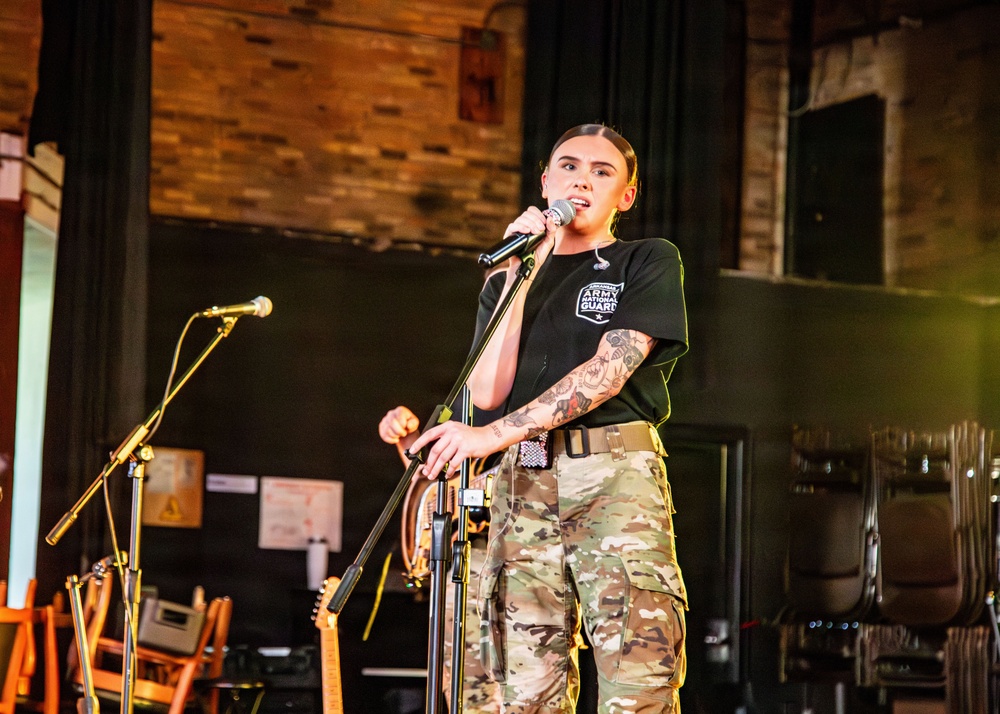 106th Army Band, Charlie Rock performs at the University of Central Arkansas Junior High Band Camp