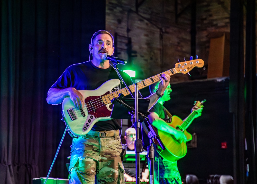 106th Army Band, Charlie Rock performs at the University of Central Arkansas Junior High Band Camp