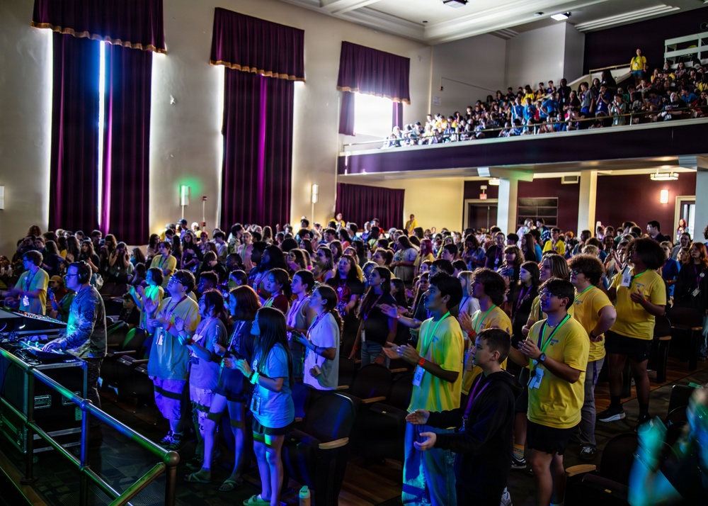 106th Army Band, Charlie Rock performs at the University of Central Arkansas Junior High Band Camp
