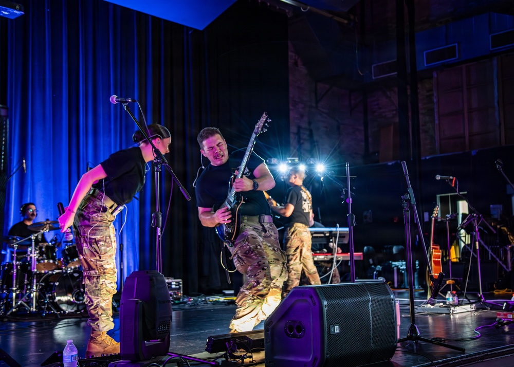 106th Army Band, Charlie Rock performs at the University of Central Arkansas Junior High Band Camp
