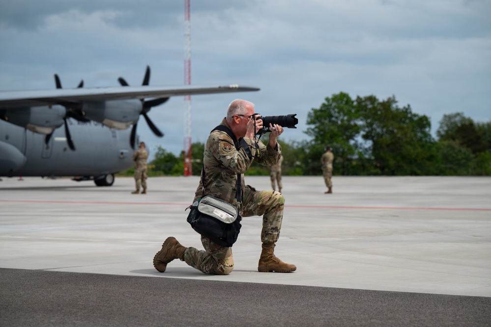 Kentucky Airmen transport Danish Air Mobile Protection and Recovery Team during Ramstein Flag 2026