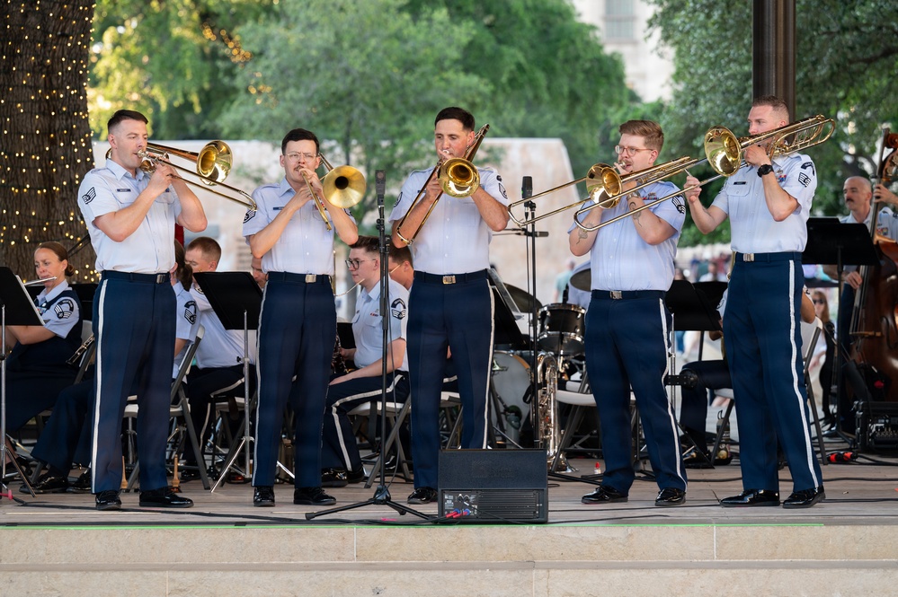 U.S. Air Force Band of the West Performs Memorial Day Concert at Alamo Plaza