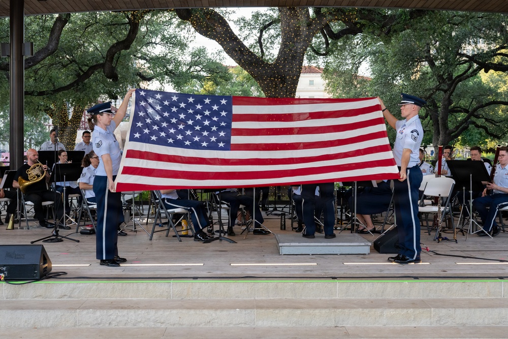 U.S. Air Force Band of the West Performs Memorial Day Concert at Alamo Plaza