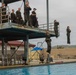 U.S. Marines with 1st CEB host a modified swim qualification for FMF