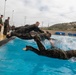 U.S. Marines with 1st CEB host a modified swim qualification for FMF
