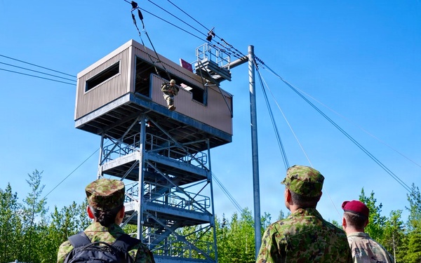 Japanese Commander Observes Airborne Training at JBER