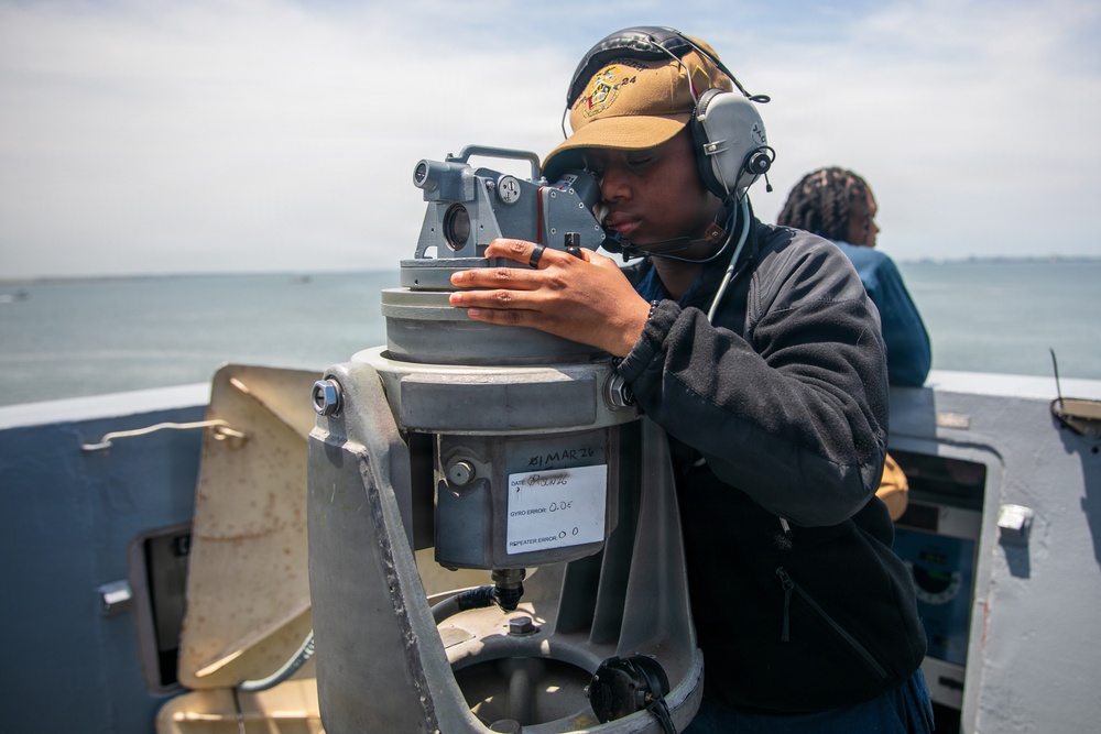 USS Arlington (LPD 24) conducts sea and anchor during TCAT