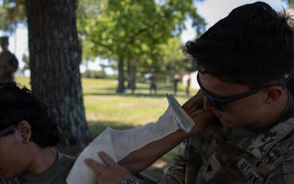 U.S. Army soldiers attend combat life saver (CLS) course