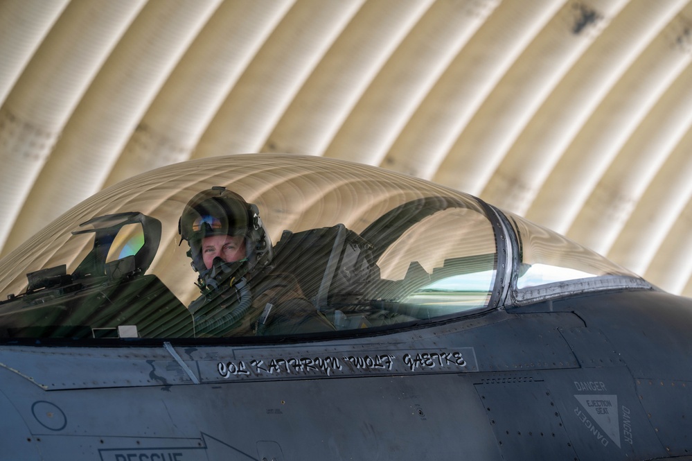 Wolf 66 takes her last flight as the 8th FW CC