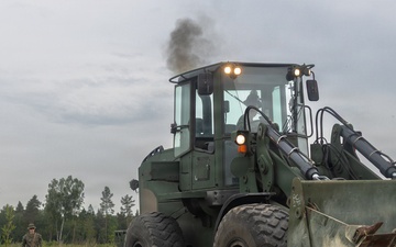 U.S. Marines repair roads in the Baltics