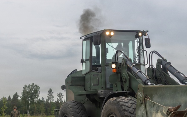 U.S. Marines repair roads in the Baltics