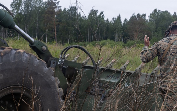 U.S. Marines repair roads in the Baltics