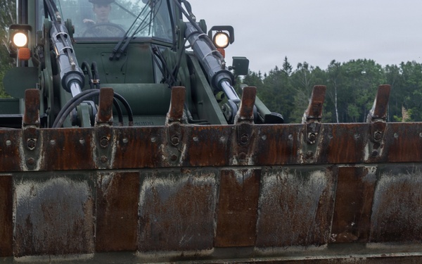U.S. Marines repair roads in the Baltics