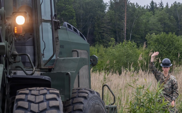 U.S. Marines repair roads in the Baltics