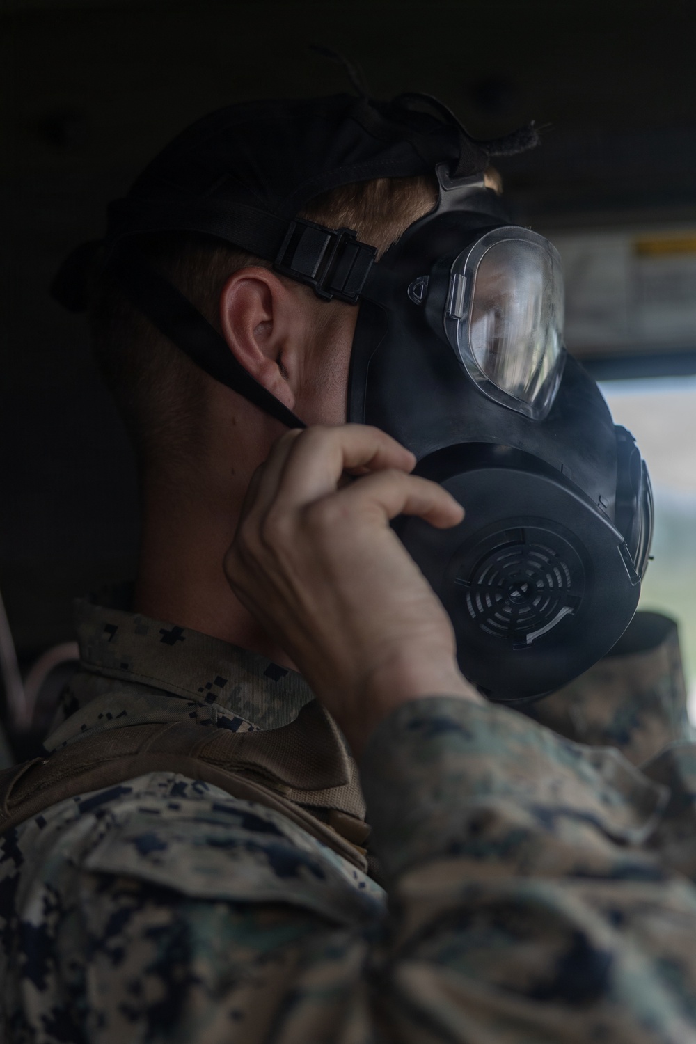 U.S. Marines conduct convoy training in the Baltics