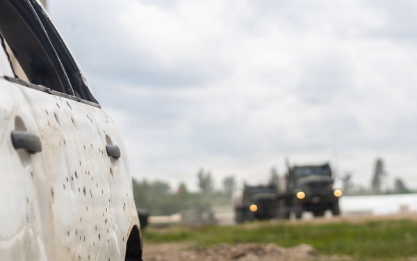 U.S. Marines conduct convoy training in the Baltics