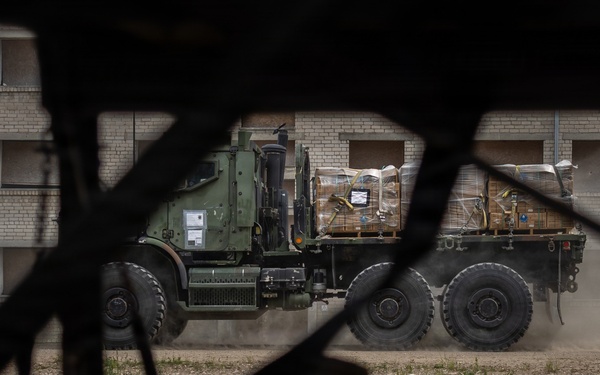 U.S. Marines conduct convoy training in the Baltics