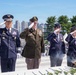 Allies salute together during memorial ceremony tribute