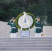 Memorial wreath stands in honor of Korea’s fallen heroes