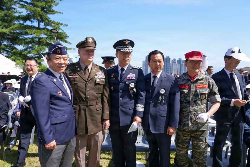 Community leaders gather during Republic of Korea Memorial Day