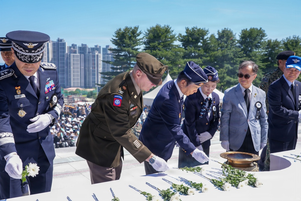 Incense offering serves as solemn memorial tribute