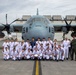 JMSDF Cadets Tour VMGR-152 KC-130J Aircraft at MCAS Iwakuni