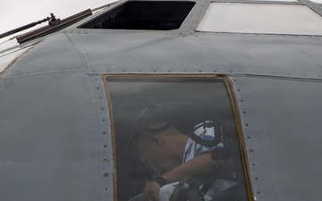 JMSDF Cadets Tour VMGR-152 KC-130J Aircraft at MCAS Iwakuni