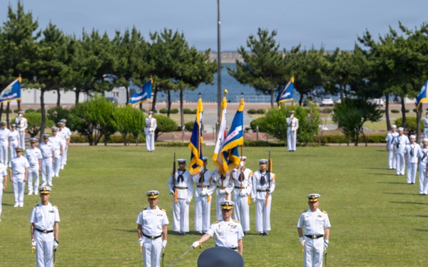 The Republic of Korea Fleet Celebrates the Inauguration of Vice Admiral Kwak Kwang-Seop as the Commander of the Republic of Korea Fleet on Busan Naval Base, South Korea