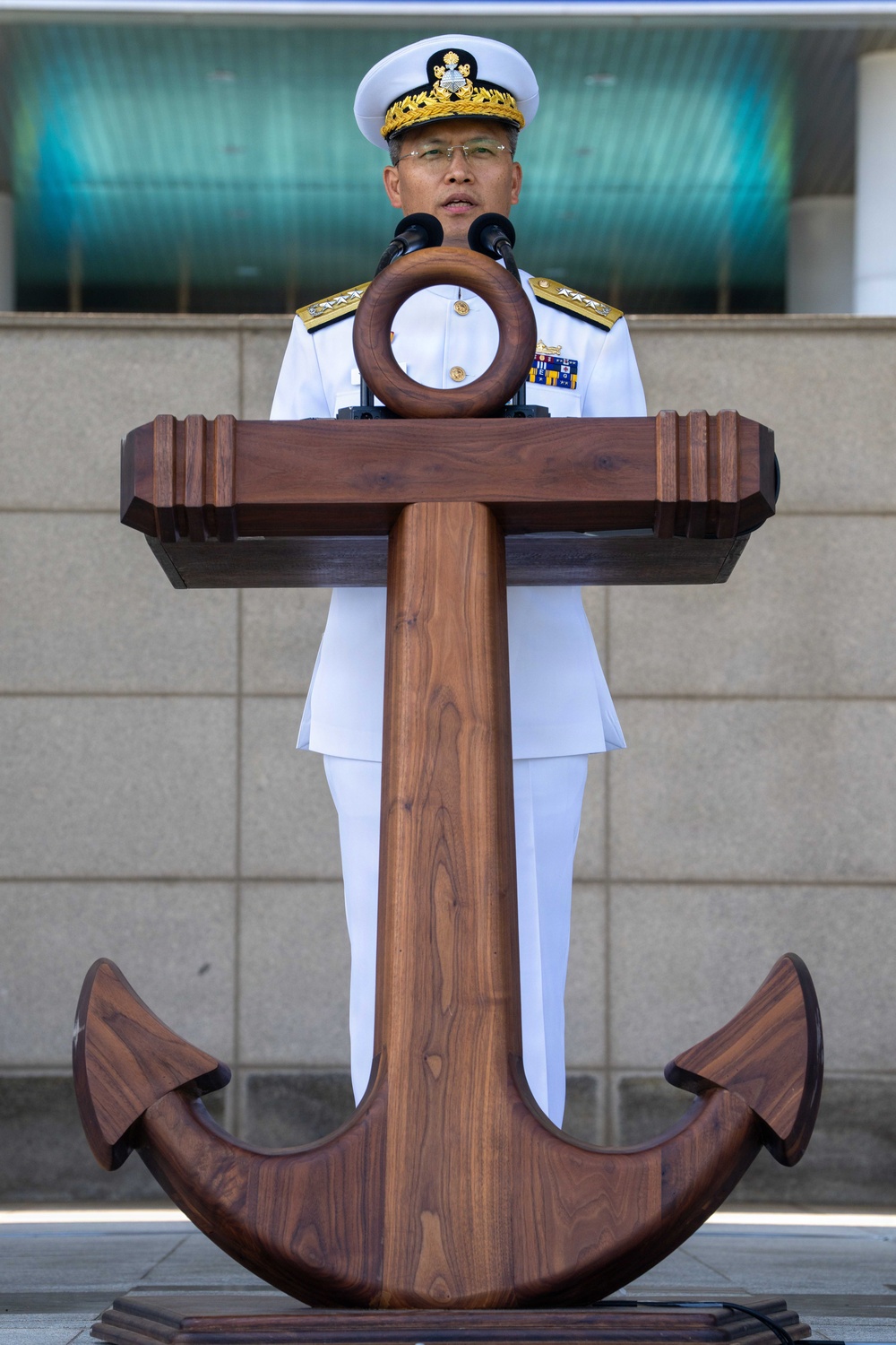 The Republic of Korea Fleet Celebrates the Inauguration of Vice Admiral Kwak, Kwang-Seop as the Commander of the Republic of Korea Fleet on Busan Naval Base, South Korea