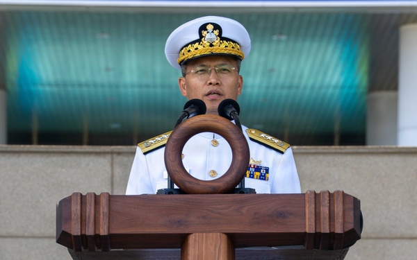 The Republic of Korea Fleet Celebrates the Inauguration of Vice Admiral Kwak, Kwang-Seop as the Commander of the Republic of Korea Fleet on Busan Naval Base, South Korea