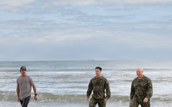 D-Day 82: U.S. Navy Adm. Frank M. Bradley visits Omaha Beach