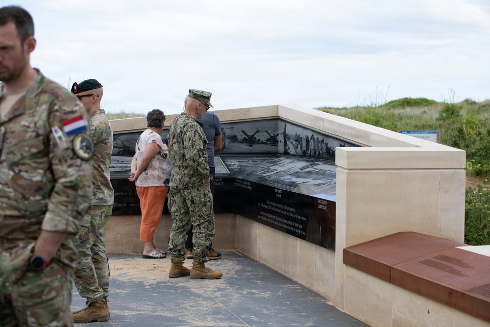 D-Day 82: U.S. Navy Adm. Frank M. Bradley visits NCDU Monument