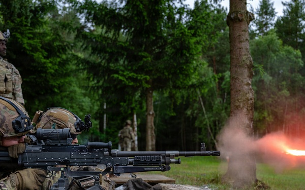 Precision under pressure, Apache Troop Soldiers put steel on target during M240B qualification.