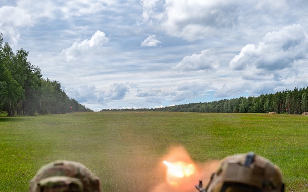 Precision under pressure, Apache Troop Soldiers put steel on target during M240B qualification.