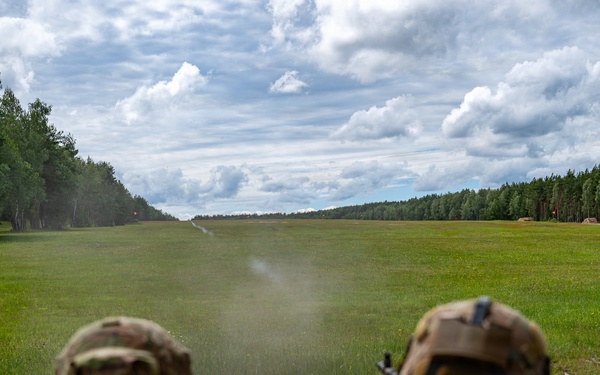 Precision under pressure, Apache Troop Soldiers put steel on target during M240B qualification.