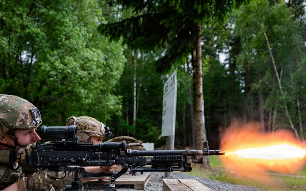 Precision under pressure, Apache Troop Soldiers put steel on target during M240B qualification.