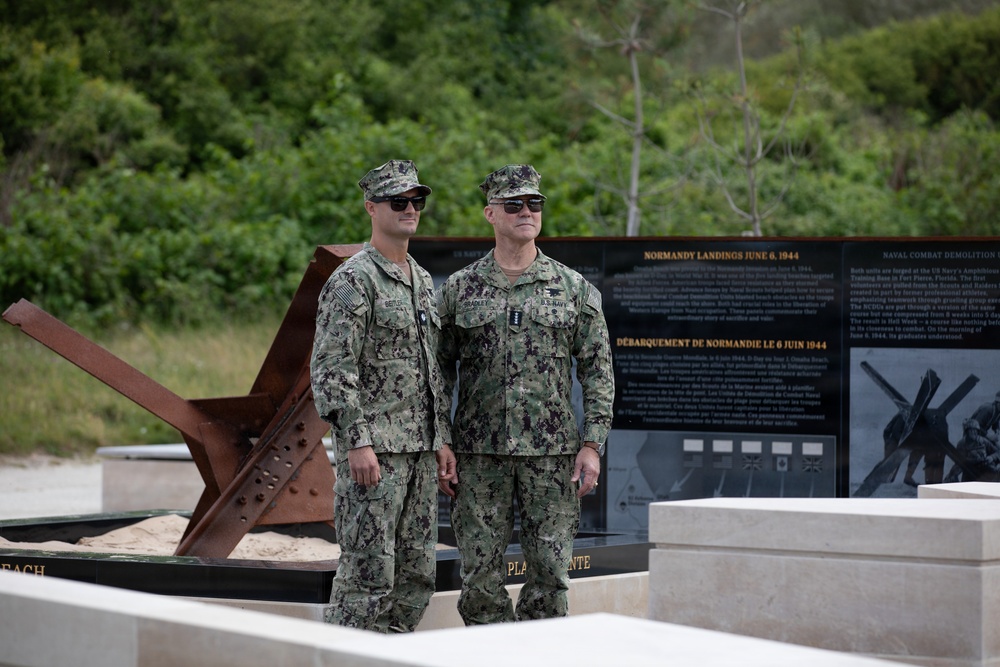 D-Day 82: U.S. Navy Adm. Frank M. Bradley visits NCDU Monument