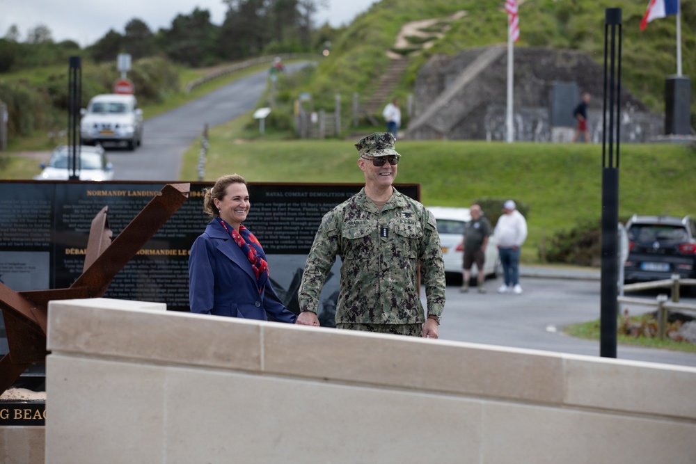 D-Day 82: U.S. Navy Adm. Frank M. Bradley visits NCDU Monument