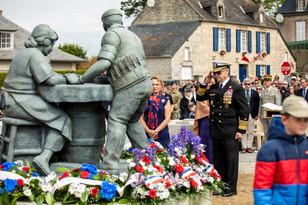 French Resistance Ceremony during D-Day 82