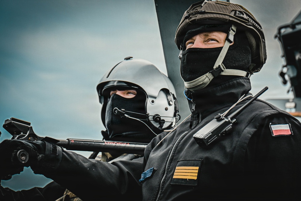 Standing NATO Mine Countermeasure Group 1 Train With Onboard Ship Weapons