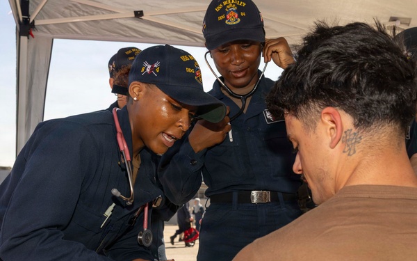 USS Bulkeley (DDG 84) conducts a shipboard firefighting drill in Naval Station Rota, Spain, June 10, 2026