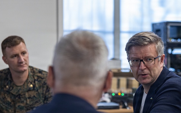 U.S Marines meet with Permanent Secretary of the Ministry of Defense of Estonia