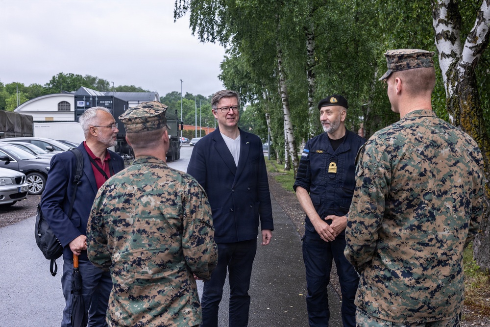 U.S Marines meet with Permanent Secretary of the Ministry of Defense of Estonia
