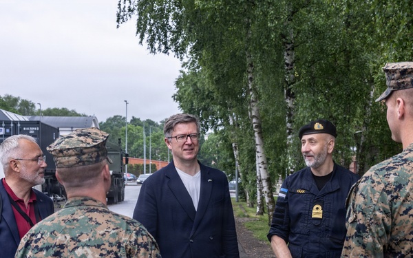 U.S Marines meet with Permanent Secretary of the Ministry of Defense of Estonia