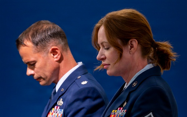 Carroll and Terry Observe Invocation at Retirement Ceremony