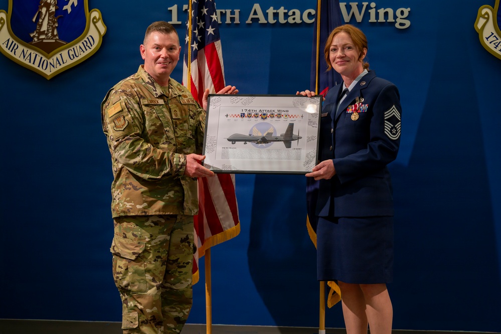 LaRock Presents Lithograph to Carroll