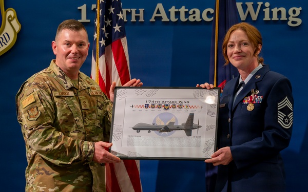 LaRock Presents Lithograph to Carroll